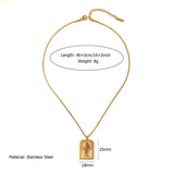 Vintage Style Steel Necklace With Heart Pendant_Cwmm8857