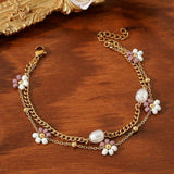 CRYSTAL PETALS 18K GOLD PLATED BRACELET_CWMM3728