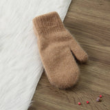 Womens Solid Color Rabbit Fur Full Finger Gloves_Cwag00592