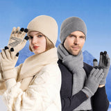 Winter Warm Outdoor Hat Gloves Scarf Set_Cwasc1126