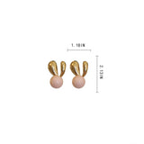 SMALL FRESH PINK LOVE EARRINGS_CWAJE2058