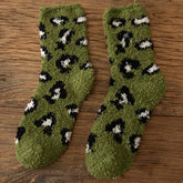 HOME WARM PADDED LEOPARD SOCKS_CWMS0341