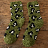 HOME WARM PADDED LEOPARD SOCKS_CWMS0341