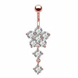 FLOWER CZ BELLY RING HYPOALLERGENIC PIERCING_CWMM9252