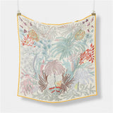 20 9 SILKY SATIN SQUARE SCARF SWEET CREAM STYLE_CWASC0642