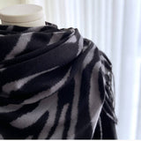 STRIPED PRINT FAUX CASHMERE SCARF FOR WINTER_CWASC1472