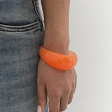 Textured Irregular Acrylic Cuff Bracelet_Cwmm3087