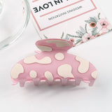 Cwaha1308_Sweet Speckled Milk Stripes Hair Claw Clip