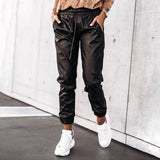 Temperament Simple Rope Waist Small Foot Pants