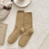 SOLID COLOR WARM THICK FLEECE SOCKS_CWMS0963
