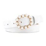 W 0.91"Pearl Buckle Slender Belt For Dresses_Cwabe0197