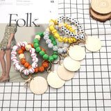 2024 PRINTED WOODEN BEAD BRACELET KEYCHAIN_CWMM1572