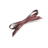 Vintage Pearl Metallic Glitter Bow Side Clip