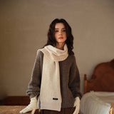 SOFT WARM DOUBLE SIDED COUPLE S NECK SCARF_CWASC2342