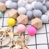 COLORFUL SILICONE BEAD BRACELET KEYCHAIN_CWMM1575