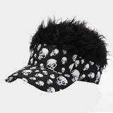 HALLOWEEN SKULL PERSONALIZED WIG BASEBALL CAP_CWAB2928