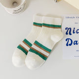 STRIPED EMBROIDERED BUNNY SOCKS FOR WOMEN_CWMS2026