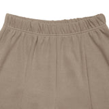 Solid-Color Slit Straight-Leg Versatile Pants