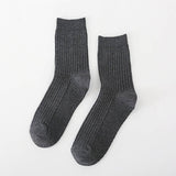 SOLID COLOR MASSAGE BOTTOM CASUAL MID CALF SOCKS_CWMS0993