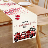 Valentines Day Digital Printed Table Flag_Cwmm0787