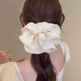 Large Blue Chiffon Scrunchie Ponytail Holder_Cwaha07529