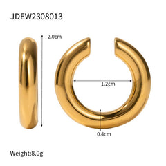 FASHIONABLE AND ELEGANT GOLD SIMPLE EARRINGS_CWASC1646