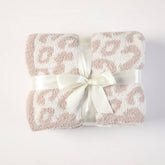 KNITTED LEOPARD PRINT LIGHTWEIGHT SOFA BLANKET_CWMM0213