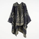 GEOMETRIC LINE FASHION WOMENS WARM SHAWL_CWMM2103