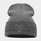 Turtle Embroidery Knitted Hat Outdoor Warm Beanie_Cwah2091