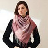 Women Fashion Long Shawl Big Grid Scarf