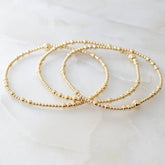 GOLD COPPER BEADS DIY BEADED BRACELET_CWAB4640