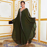 EMBROIDERED CHIFFON HOODED ABAYA CAPE_CWMM6146