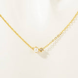 RETRO LITERARY DECEMBER COLORED ZIRCON NECKLACE_CWMM5668