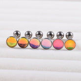 FASHION TITANIUM TONGUE STUD WITH GLITTER DESIGN_CWMM9594