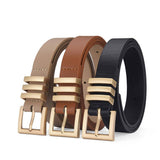 MATTE KOREAN STYLE METAL SQUARE BUCKLE BELT_CWASC0580