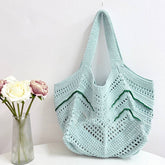 Cuab00327_2025 Boho Straw Tote Bag Large Beach Vacation