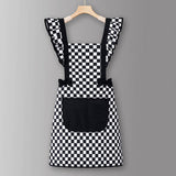 HOUNDSTOOTH SOLID COLOR WATERPROOF WORK APRON_CWMM6792