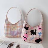 ORIGINAL LARGE STRIPED CANVAS TOTE BAG FOR WOMEN_CWAB5632