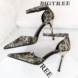 RETRO RHINESTONE HOLLOW STRAP HIGH HEELS_CWSHH0104