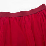 10 COLORS ELASTIC WAIST TIERED TULLE MESH SKIRT_CWBLS0396