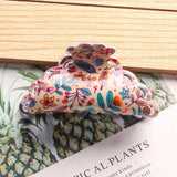 Cwaha1419_Acetic Acid Plant Flowers Irregular Hair Claw Clip