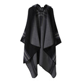 CAPE FASHIONABLE WARM CLOAK KNITTED SLIT SHAWL_CWASC2273