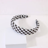 Cwaha1107_Literary Plaid Headband With Wide Edge