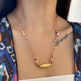 EVIL EYE CHARM CHOKER COLORFUL COTTON PENDANT_CWMM6968