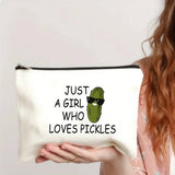 CUCUMBER LETTER DOUBLE SIDED PRINTED COSMETIC BAG_CWAB1783