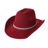 Western Cowboy Hat With Diamond Sword Chain_Cwah3633