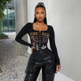 Womens Sexy Slim Fit Short Breasted Top