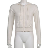 Warm Hooded Zipper Sport Zipper Cardigan