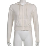 Warm Hooded Zipper Sport Zipper Cardigan