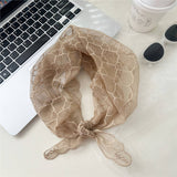 HEART LACE TRIANGLE SCARF SUN PROTECTION NECK WRAP_CWASC0840